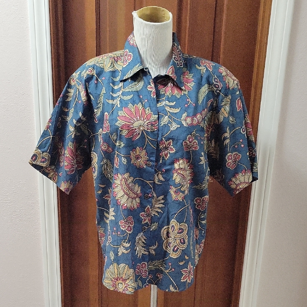 Vintage Lizsport Floral Shirt